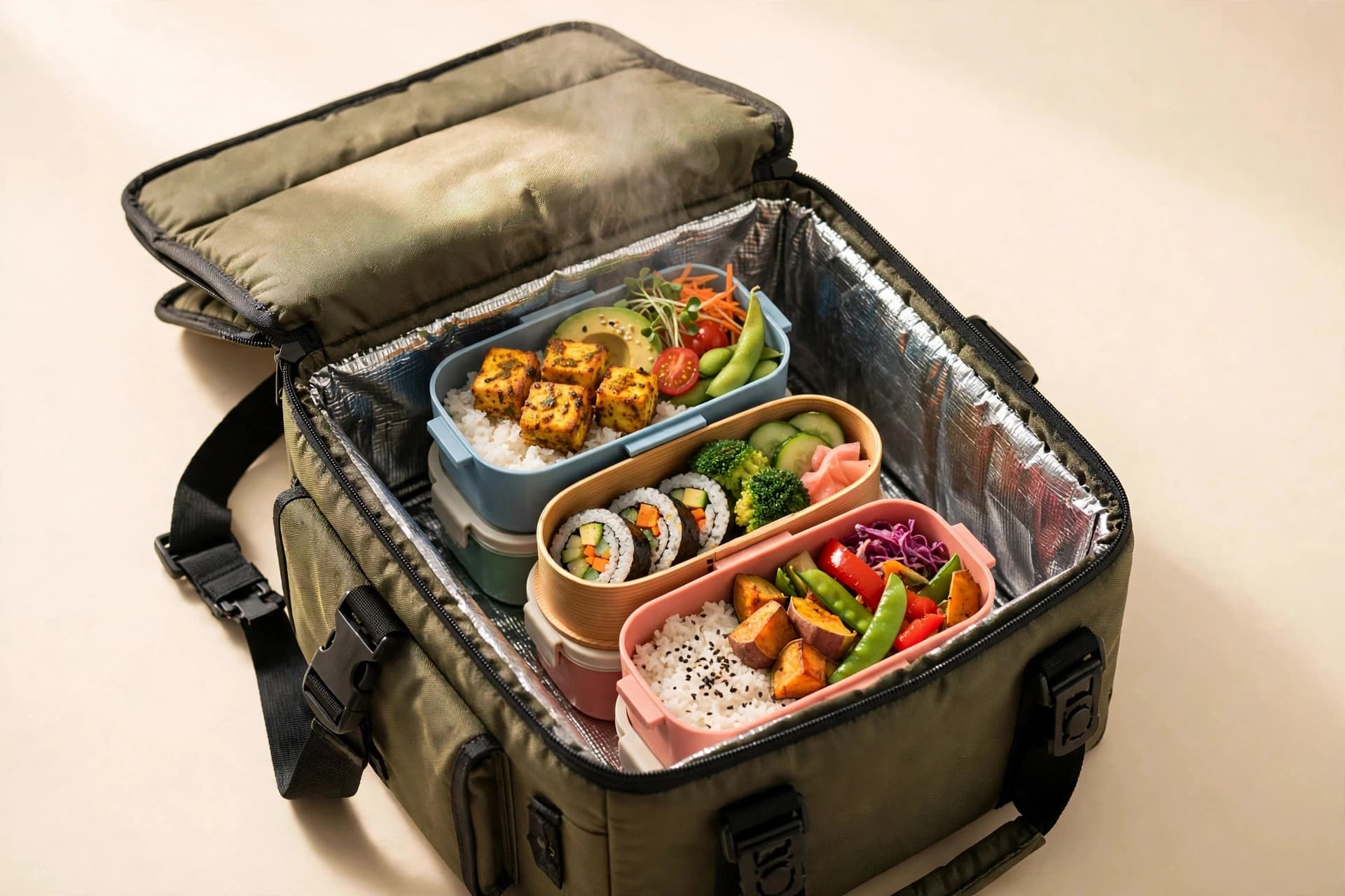 Thermal carrier with fresh bento boxes