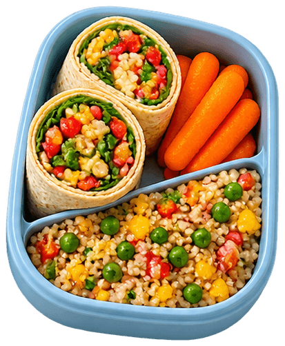 Rainbow Wraps & Veggie Couscous